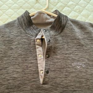 Callaway mens xl 1/4 button up